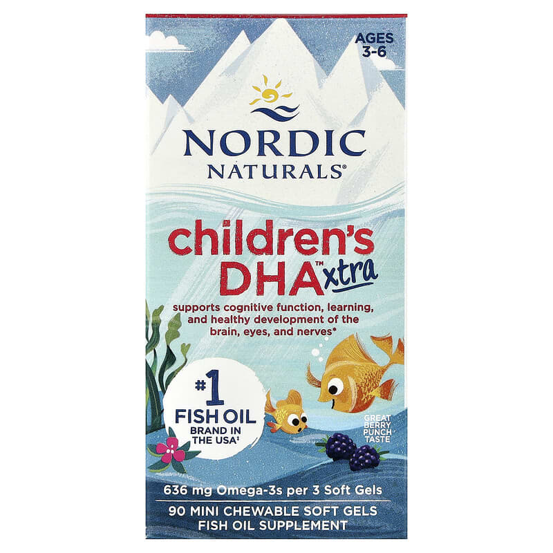 Nordic Naturals Children's DHA Xtra, Omega 3 pre deti (90 softgel kapsúl) - Berry Punch