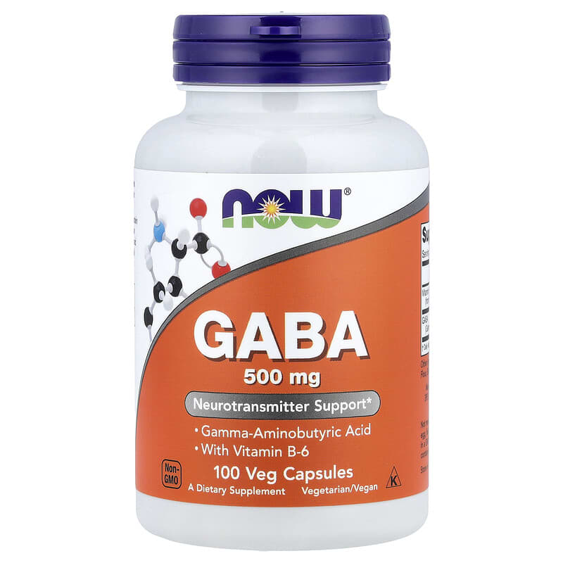 GABA 500 mg (100 rastlinných kapsúl) - NOW® Foods