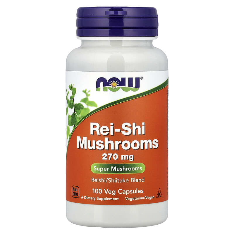 Reishi huba (Ganoderma) 270 mg (100 rastlinných kapsúl) - NOW® Foods