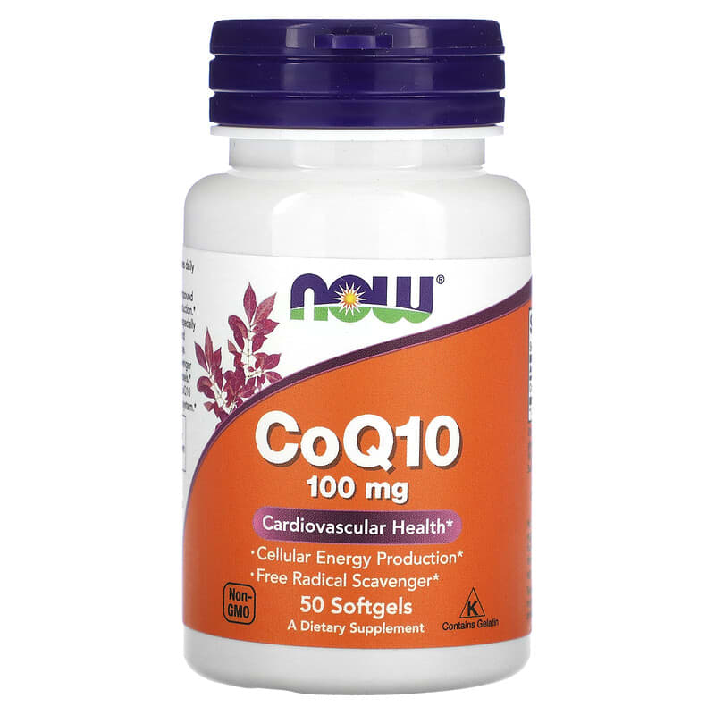 Koenzým Q10 (CoQ10) 100 mg (50 softgel kapsúl) - NOW® Foods