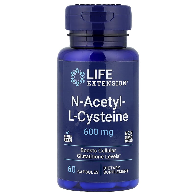 NAC | N-acetylcysteín 600 mg (60 kapsúl) - Life Extension